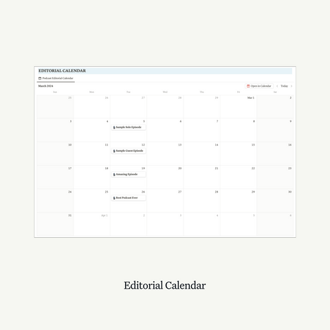 Podcast Notion Dashboard